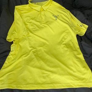 Underarmour heatgear golf shirt butter yellow 2X.     B24